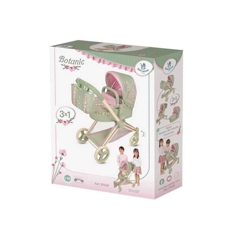 botanic coche de muÑecas 3x1 plegable (decuevas toys - 81768)