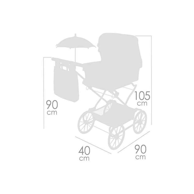 sophie coche reborn plegable sombrilla y bolso 55 cm (decuevas toys - 82075) sophie coche reborn plegable sombrilla y bolso 55 cm (decuevas toys - 82075)