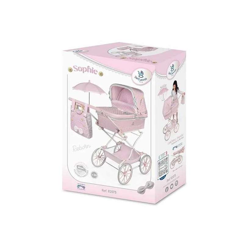 sophie coche reborn plegable sombrilla y bolso 55 cm (decuevas toys - 82075) sophie coche reborn plegable sombrilla y bolso 55 cm (decuevas toys - 82075)