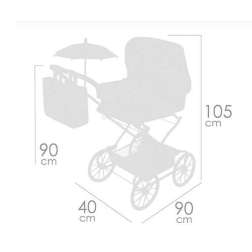 botanic coche reborn plegable con sombrilla y bolso (decuevas toys - 82068)
