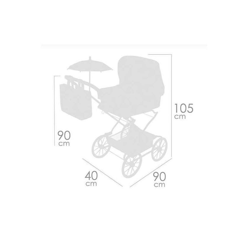 botanic coche reborn plegable con sombrilla y bolso (decuevas toys - 82068)