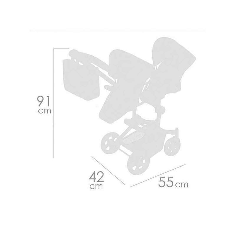 botanic silla gemelar plegable multipisicion para muÑecas de hasta 52 cm (decuevas toys - 90868) botanic silla gemelar plegable multipisicion para muÑecas de hasta 52 cm (decuevas toys - 90868)