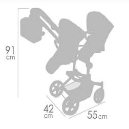 cityx silla gemelar plegable multiposicion para muÑecas de hasta 52  cm (decuevas toys - 90877)