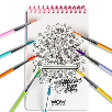 wow generation bloc de artista con pincel y lapices de acuarela (kids licensing - wow00173)