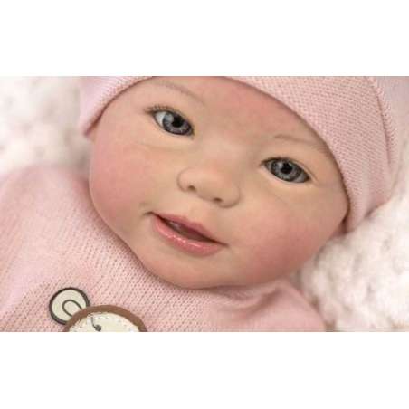 reborn sofia 46 cm pelele rosa de lana (muñecas guca - 10211)