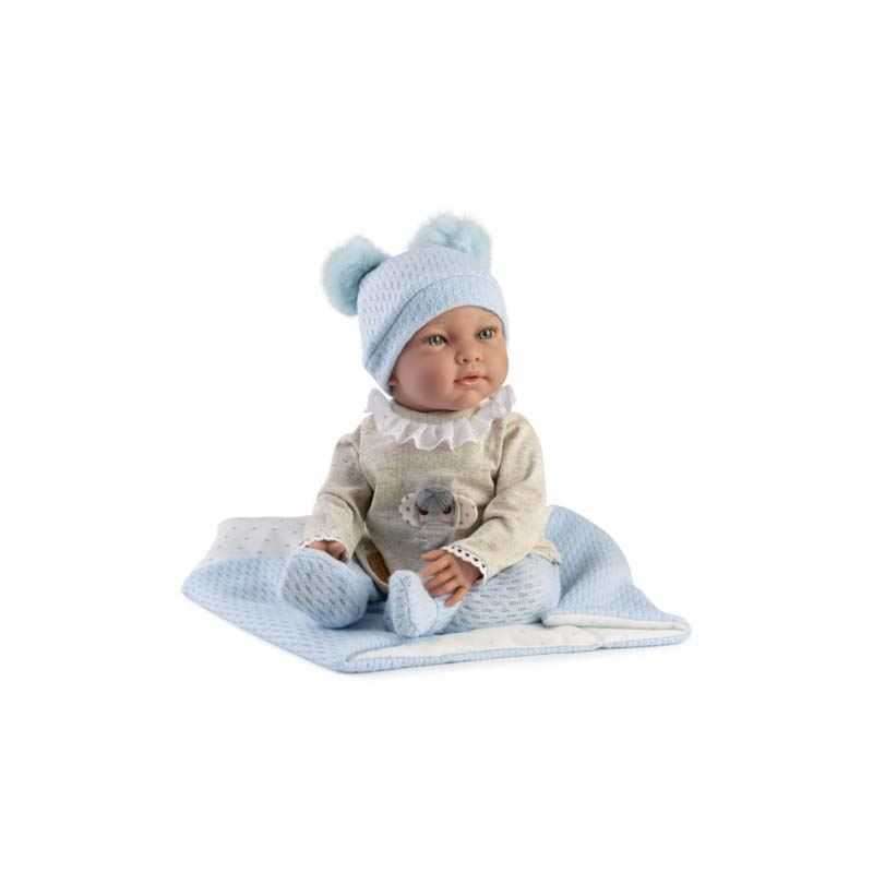 muÑeca con peso marc 42 cm jersey punto beig (muñecas guca - 10269)