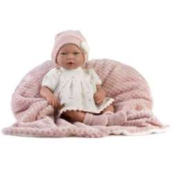 muÑeca norma 42 cm vestido beig y rosa mantita (muñecas guca - 893)