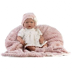 muÑeca norma 42 cm vestido beig y rosa mantita  (muñecas guca - 893)