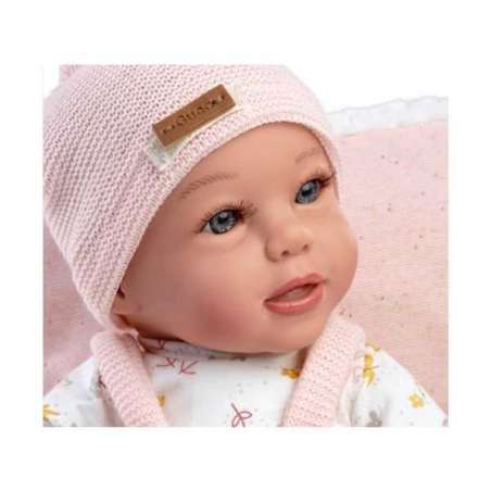 muÑeca sandra 38 cm pelele lana rosa gorrito (muñecas guca - 844)