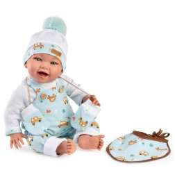 muÑeco dani, verde agua, camiseta blanca, gorro (muñecas guca - 846)