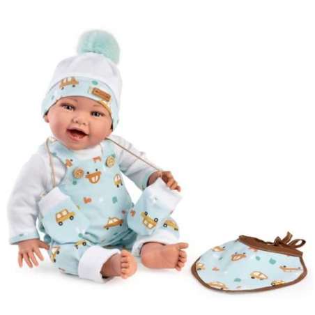 muÑeco dani, verde agua, camiseta blanca, gorro (muñecas guca - 846)