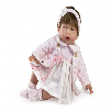 muÑeca anita, vestido blanco y rosa con chaqueta (muñecas guca - 852)