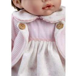 muÑeca anita, vestido blanco y rosa con chaqueta (muñecas guca - 852)