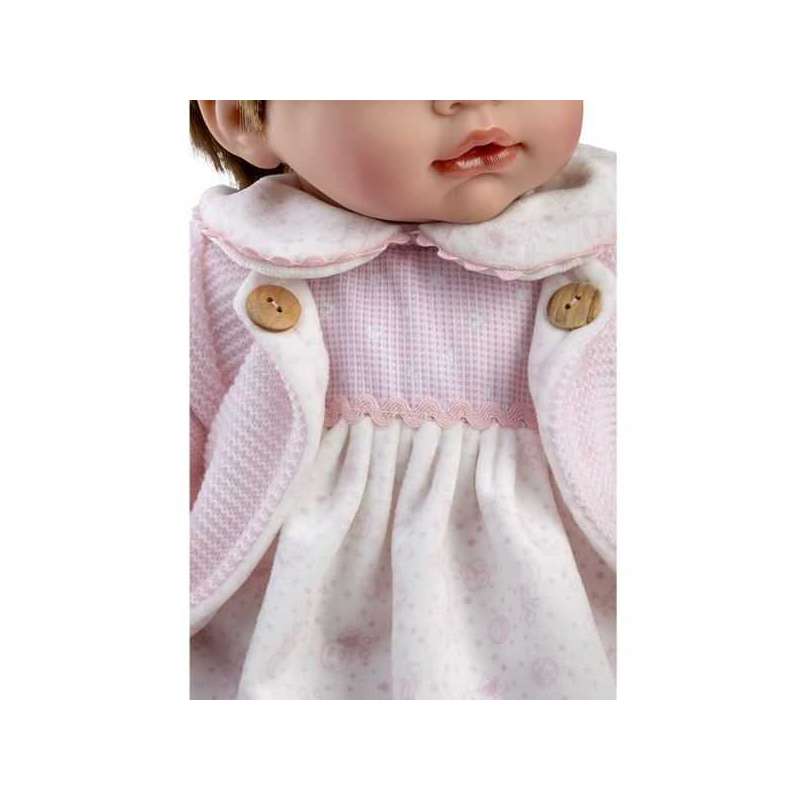 muÑeca anita, vestido blanco y rosa con chaqueta (muñecas guca - 852)