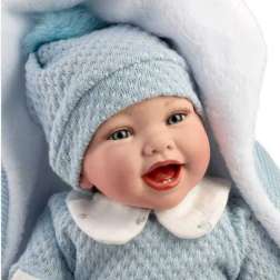 reborn noel,jersey lana,calada azul (muñecas guca - 10283)