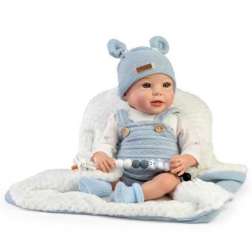 reborn prematuro samuel,pelele lana azul (muñecas guca - 10294)