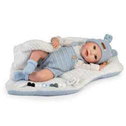 reborn prematuro samuel,pelele lana azul (muñecas guca - 10294)