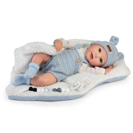 reborn prematuro samuel,pelele lana azul (muñecas guca - 10294)