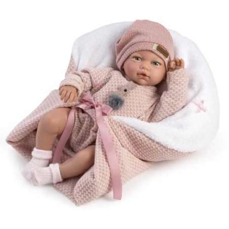 muÑeca classic blanca 38 cm con pelele rosa y manta (muñecas guca - 10220sm)
