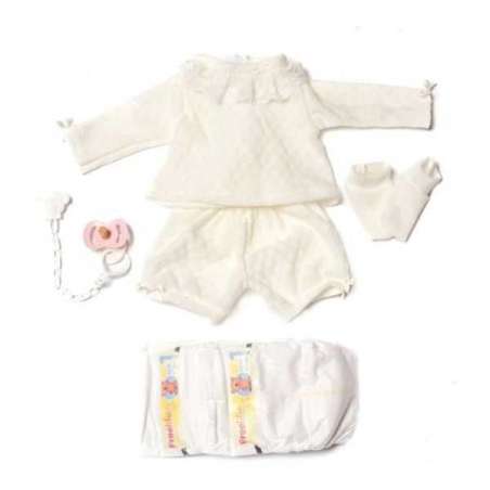 muÑeca sonia camisa blanca y rosa con polaina lana (muñecas guca - 818)
