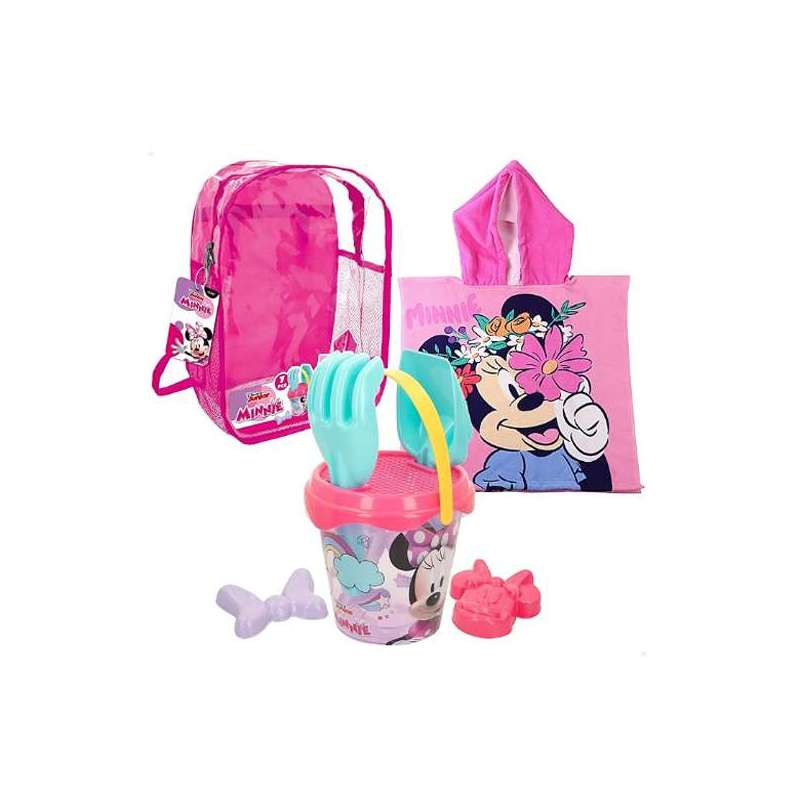 minnie mochila cubo d 14 cms+accesorios+poncho (color baby - 77889) minnie mochila cubo d 14 cms+accesorios+poncho (color baby - 77889)