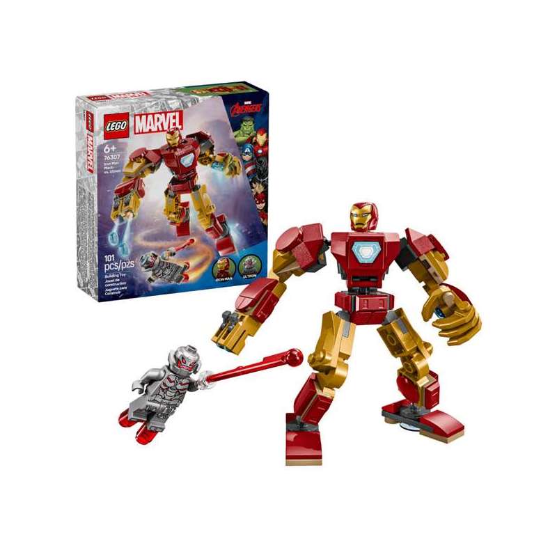 lego marvel armadura robotica de iron man vs ultron (lego -76307) lego marvel armadura robotica de iron man vs ultron (lego -76307)