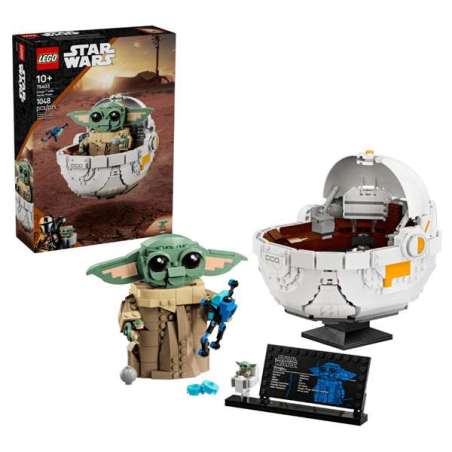 lego star wars grogu con aerocuna (lego - 75403)