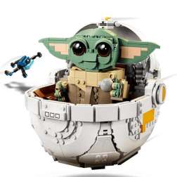 lego star wars grogu con aerocuna (lego - 75403)