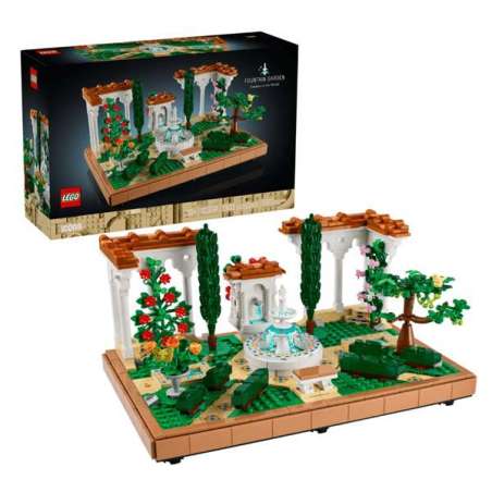 lego icons jardin con fuente (lego - 10359)