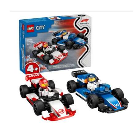 lego city f1 coches williams racing y haas ( 60464)