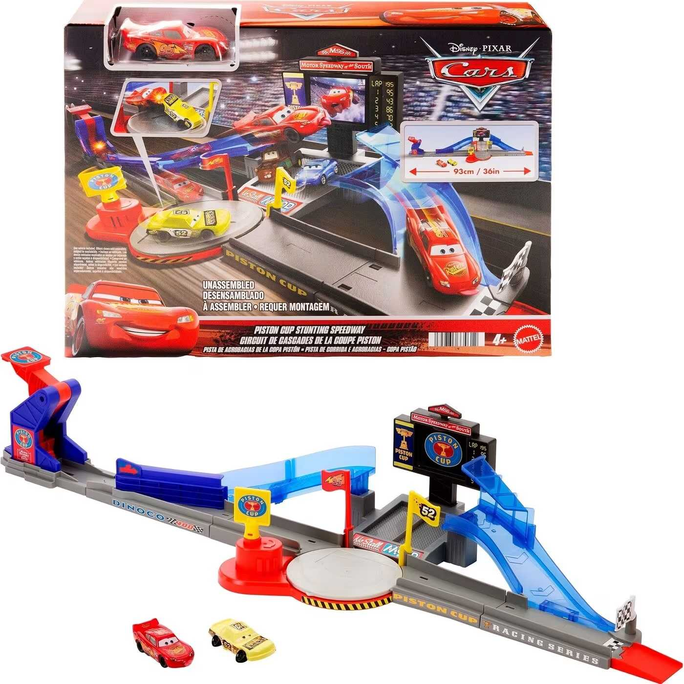cars pista carreras copa piston salto rayo mcqueen (mattel - jhl42)