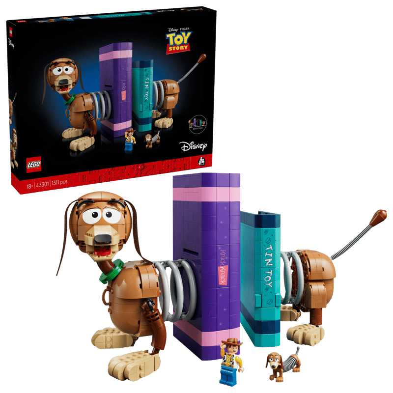 lego disney toy story: sujetalibros de slinky