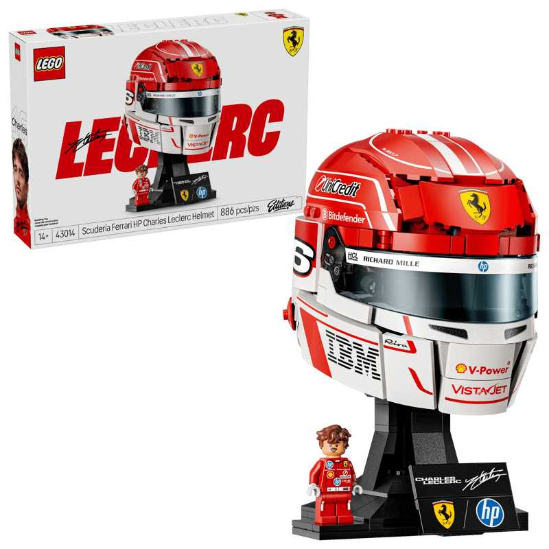 lego vehicles casco de charles leclerc (lego - 43014)