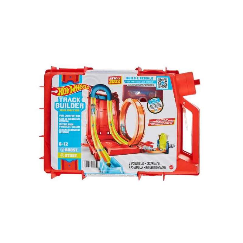 hot wheels track builder bidon acrobacia (mattel - hdx78)