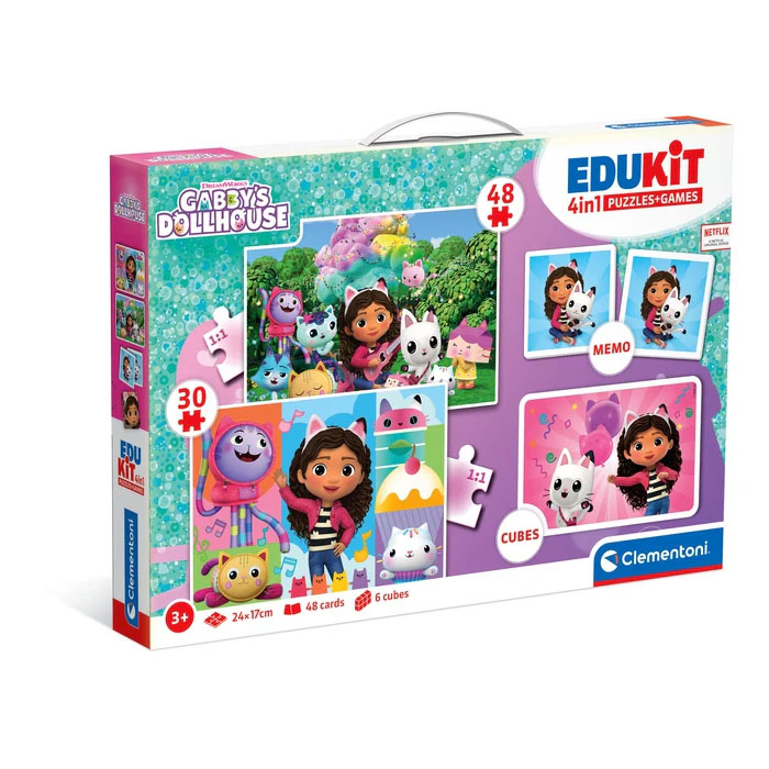 edukit 4 en 1 gabbys dollhouse (clementoni - 18319) edukit 4 en 1 gabbys dollhouse (clementoni - 18319)