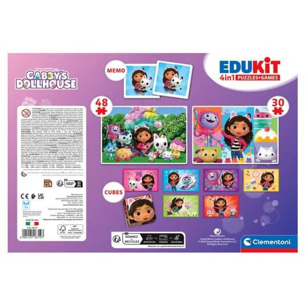 edukit 4 en 1 gabbys dollhouse (clementoni - 18319) edukit 4 en 1 gabbys dollhouse (clementoni - 18319)