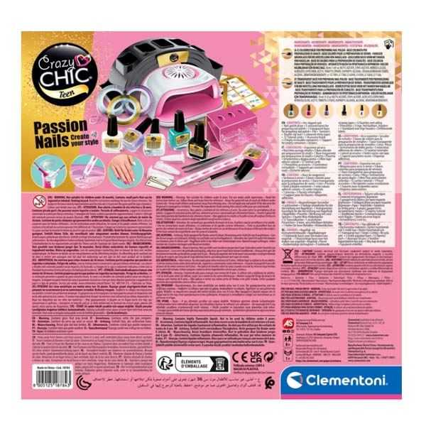 crazy chic set pasion por las uÑas (clementoni - 18784)