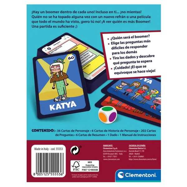 whos the boomer? party games (clementoni - 55553) whos the boomer? party games (clementoni - 55553)