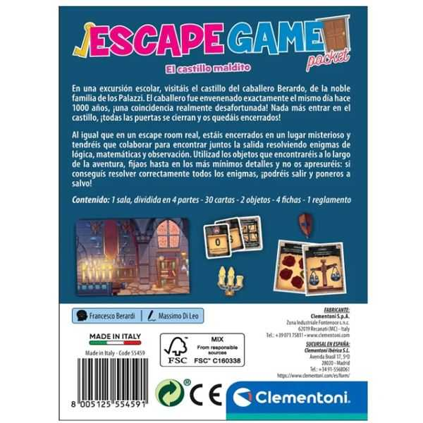 escape game el castillo maldito (clementoni - 55459) escape game el castillo maldito (clementoni - 55459)