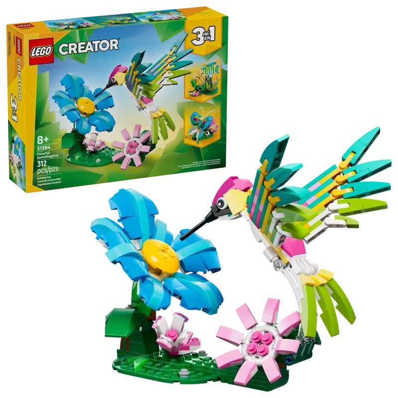 lego creator fauna salvaje colibri de colores (lego - 31384)