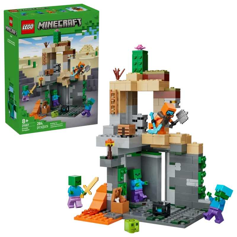 lego minecraft la mazmorra de zombis (lego - 21587)