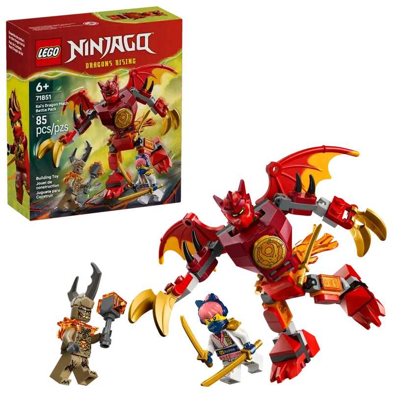 lego ninjago pack de combate: meca dragon de kai (lego - 71851)