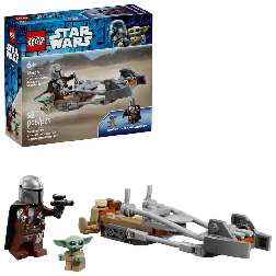 lego star wars moto speeder del mandaloriano y grogu (lego - 75436)