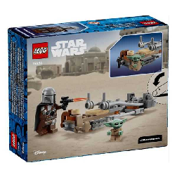 lego star wars moto speeder del mandaloriano y grogu (lego - 75436)