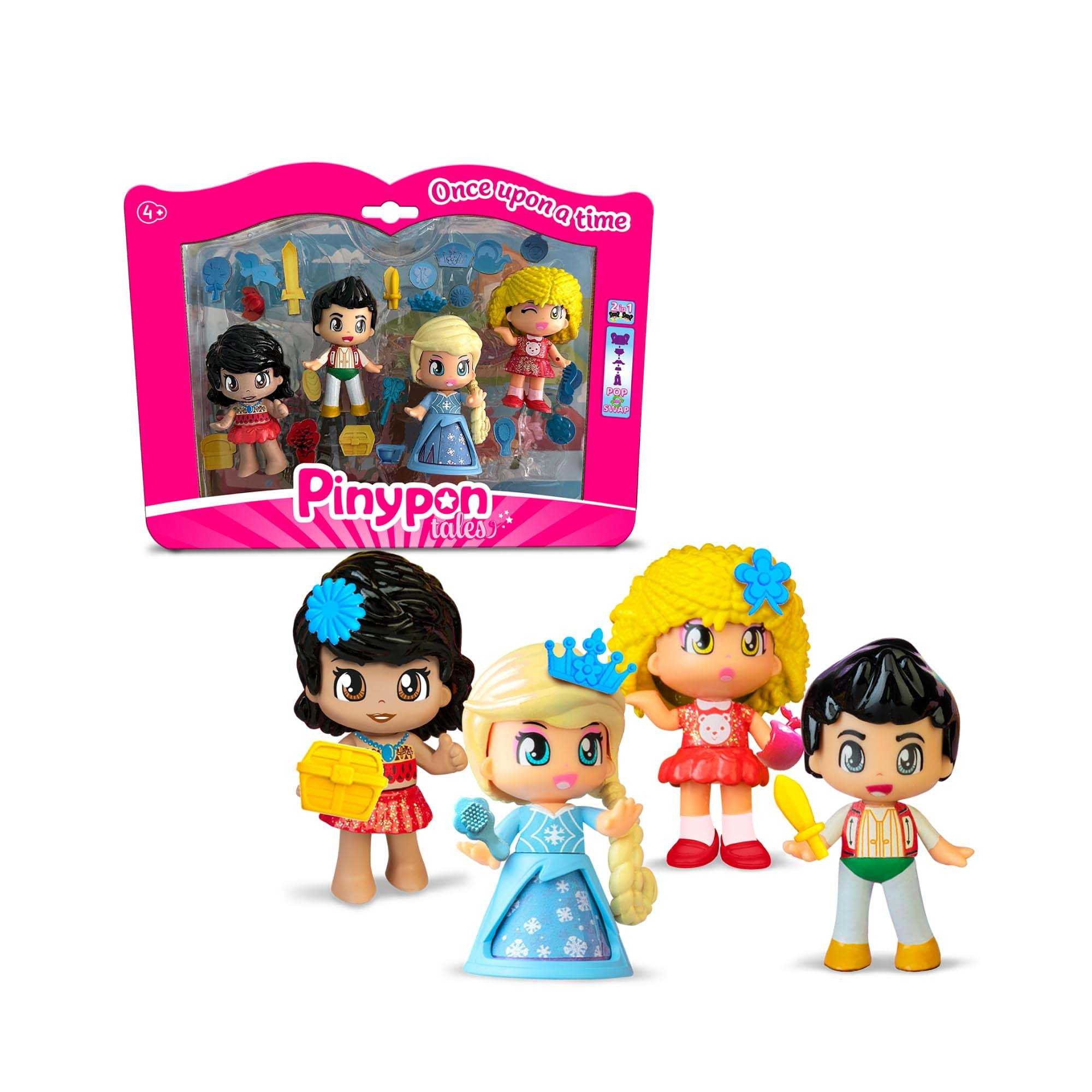 pin y pon set de 4 figuras de cuento (famosa - pny87000)