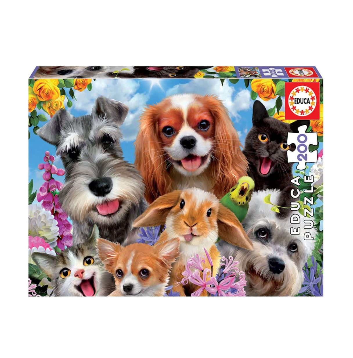 puzzle 200 piezas selfie de mascotas (19293)