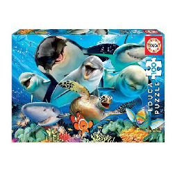 puzzle 100 piezas selfie bajo el agua (educa - 18062)