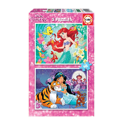 puzzle 2x48 piezas ariel y jasmin (educa - 18213)