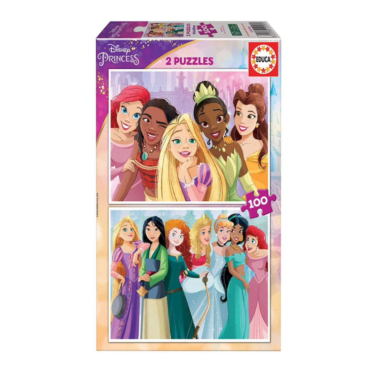 puzzle 2x100 pzas disney princess (educa - 19298)