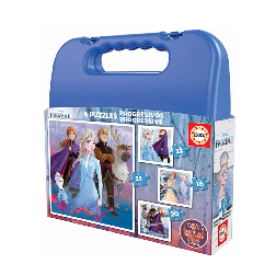puzzle maleta progresivo frozen ii azul (educa - 18114)